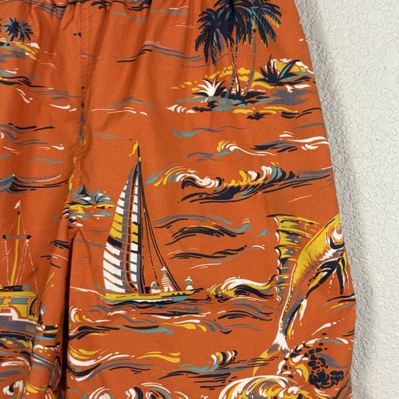 Polo Sport Size M Board Shorts Swim Sailboat Swordfish Fishing Ocean Colorful - Picture 5 of 6